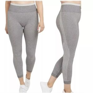 SPANX Seamless Sculpt Cropped Leggings Gray Spacedye Compression Activewear L